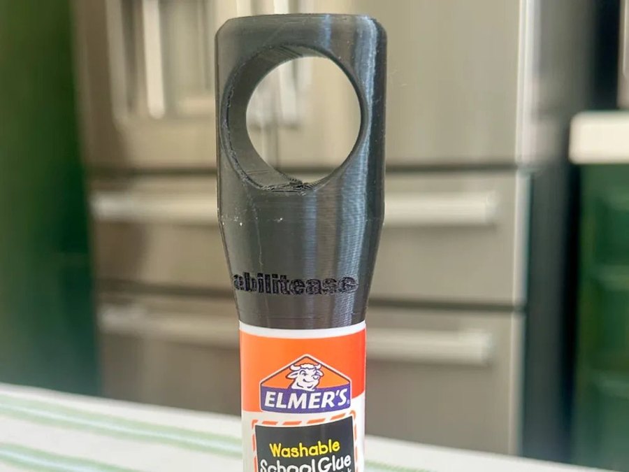 Glue Stick Cap, a free 3D printed assistive device