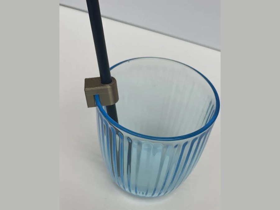 Straw Holder, a free 3D printed assistive device