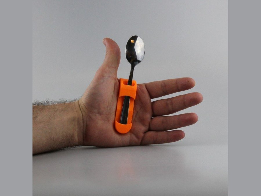 Utensil Cuff, a free 3D printed assistive device