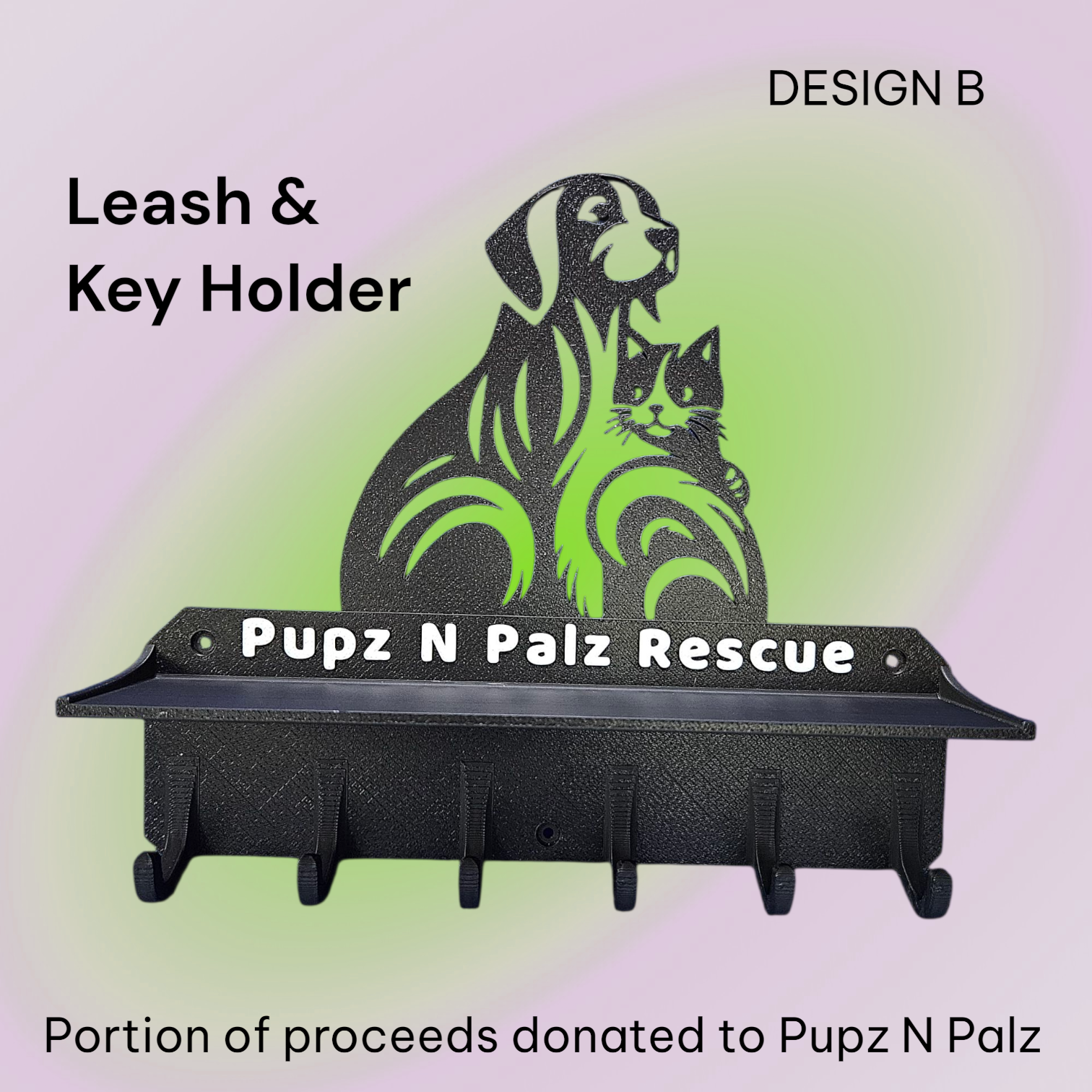 Pupz N Palz Rescue Leash and Key Holder Design B 1 Pupz N Palz Rescue Leash and Key Holder Design B