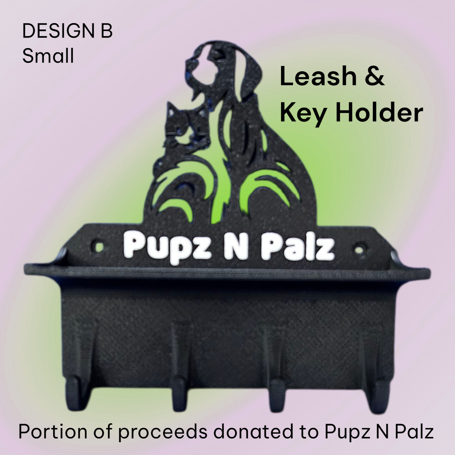 Pupz N Palz Rescue Leash and Key Holder Design B Small 1 Pupz N Palz Rescue Leash and Key Holder Design B Small