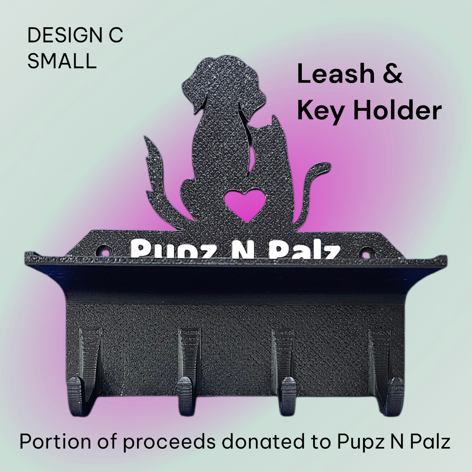 Pupz N Palz Rescue Leash and Key Holder Design C Small 1 Pupz N Palz Rescue Leash and Key Holder Design C Small