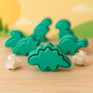 Dino Nugget Fidget Clicker Keychain