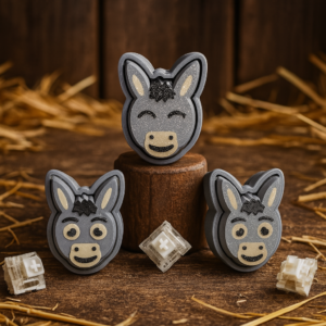Farm Donkey Fidget Clicker Keychain