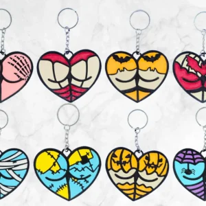 Heart Butt Booty Keychains