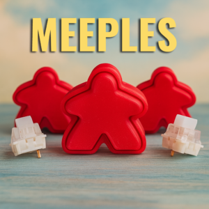 Meeples Fidget Clicker Keychain