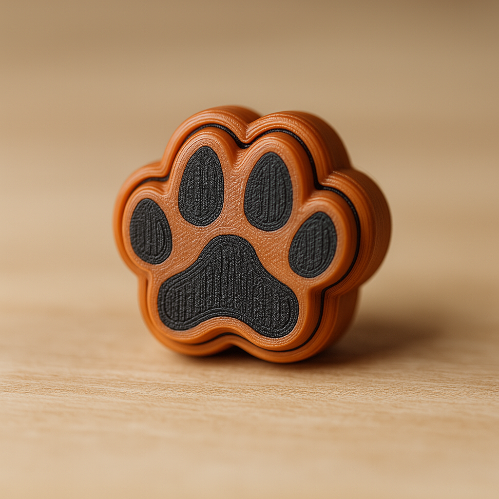 Puppy Paw Fidget Clicker Keychain puppy paw flat fidget clicker