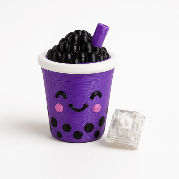 Boba Tea Fidget Clicker Keychain - Image 2